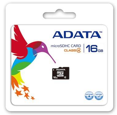 Foto Memoria A Data micro sdhc class 4 16gb w/1 adapter [AUSDH16GCL4-RA1]